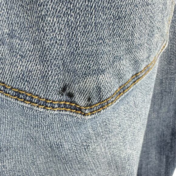 Judy Blue Cotton Blend JB82175MD Medium Wash Mid Rise Raw Hem Capri Jeans Sz 27 - Picture 5 of 11